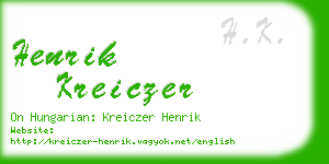 henrik kreiczer business card